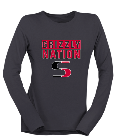 Sunnyside Grizzlies Nation #1 Women's LS T-Shirt