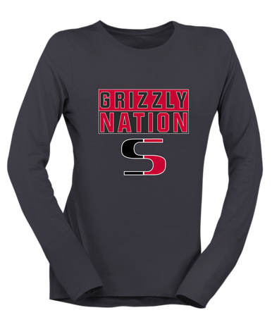 Sunnyside Grizzlies Nation #1 Women's Premium LS T-Shirt