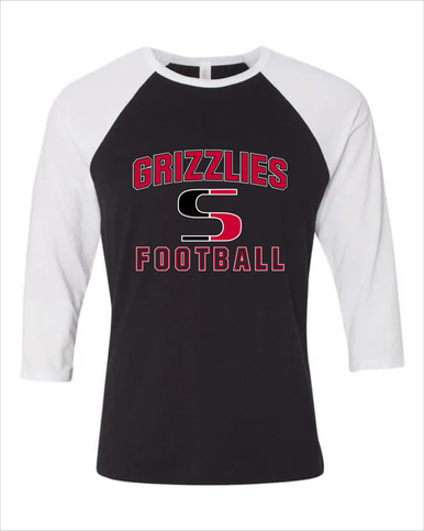 Sunnyside Grizzlies Football #1 Women's Baseball T-Shirt