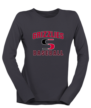 Sunnyside Grizzlies Baseball #1 Women's LS T-Shirt