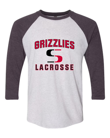 Sunnyside Grizzlies Lacrosse Men's Baseball T-Shirt