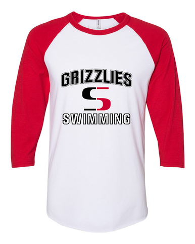 Sunnyside Grizzlies Swimming Men's Baseball T-Shirt