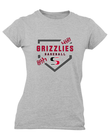 Sunnyside Grizzlies Baseball #2 Women's Premium SS T-Shirt