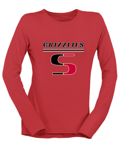 Sunnyside Grizzlies Mascot #8 Women's Premium LS T-Shirt