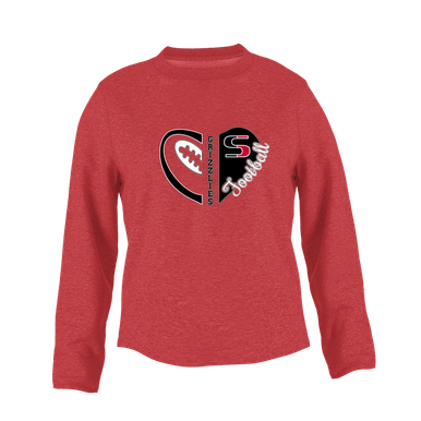 Sunnyside Grizzlies Heart Football Women's Sweatshirt