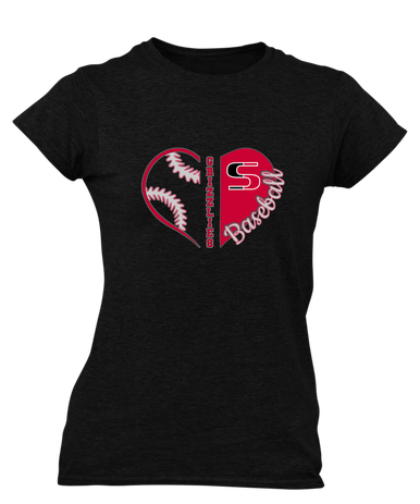 Sunnyside Grizzlies Heart Baseball Women's SS T-Shirt