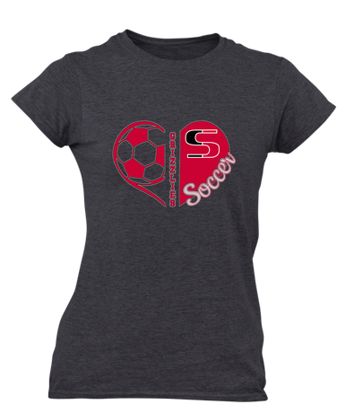 Sunnyside Grizzlies Heart Soccer Women's SS T-Shirt