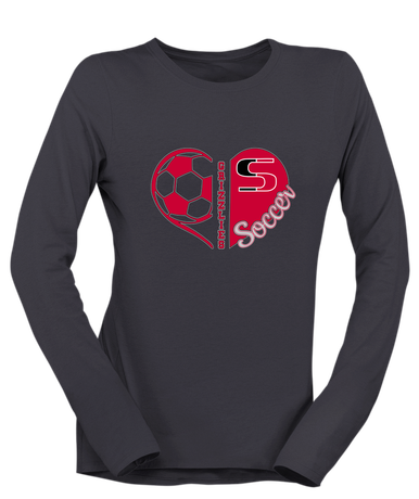 Sunnyside Grizzlies Heart Soccer Women's LS T-Shirt