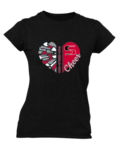Sunnyside Grizzlies Heart Cheer Women's SS T-Shirt