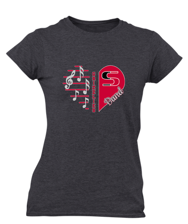 Sunnyside Grizzlies Heart Band Women's SS T-Shirt