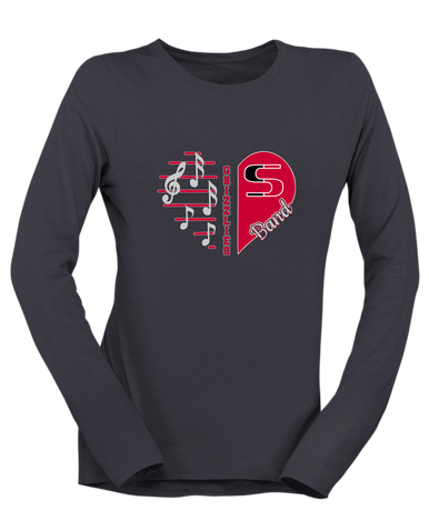 Sunnyside Grizzlies Heart Band Women's LS T-Shirt
