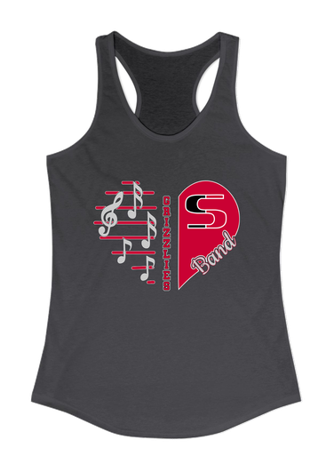 Sunnyside Grizzlies Heart Band Women's Tank Top