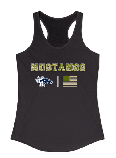 Trabuco Hills Mustangs Camo Flag Women's Tank Top