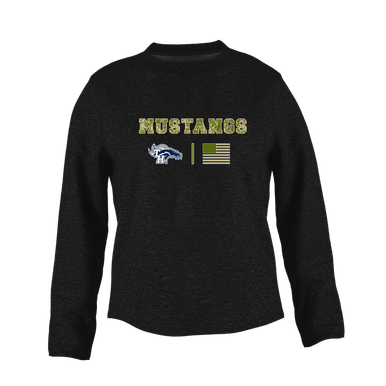 Trabuco Hills Mustangs Camo Flag Women's Sweatshirt