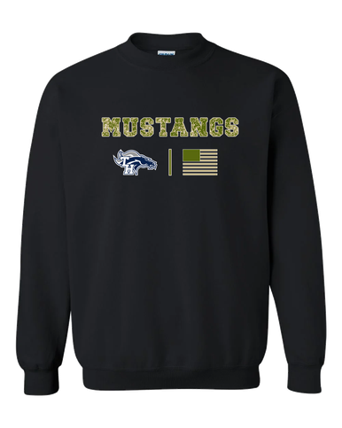 Trabuco Hills Mustangs Camo Flag Men's Sweatshirt