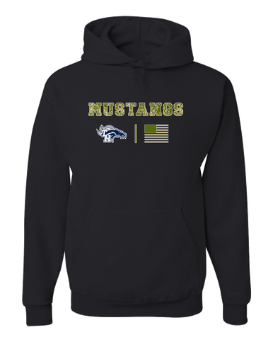 Trabuco Hills Mustangs Camo Flag Men's Premium Hoodie