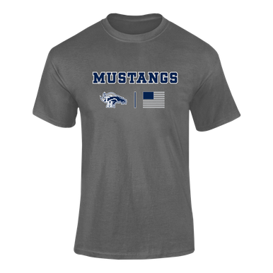 Trabuco Hills Mustangs Team Colors Flag Men's SS T-Shirt