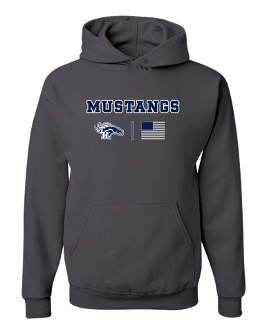 Trabuco Hills Mustangs Team Colors Flag Men's Premium Hoodie