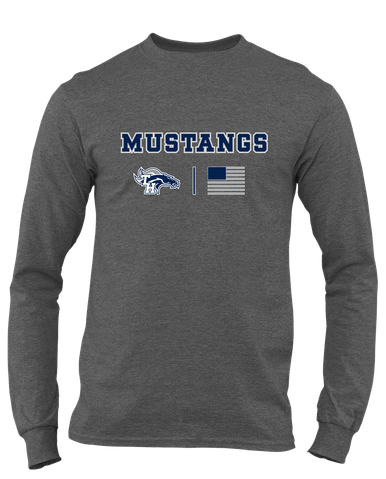 Trabuco Hills Mustangs Team Colors Flag Men's Premium LS T-Shirt