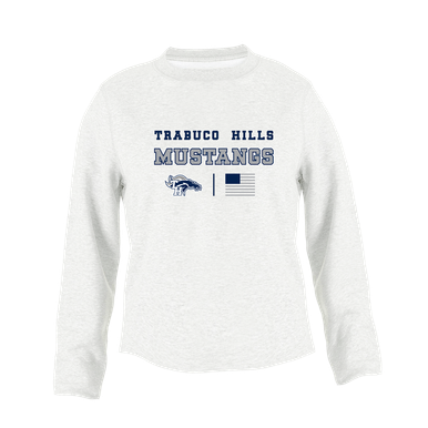 Trabuco Hills Mustangs Spirit Flag Women's Sweatshirt