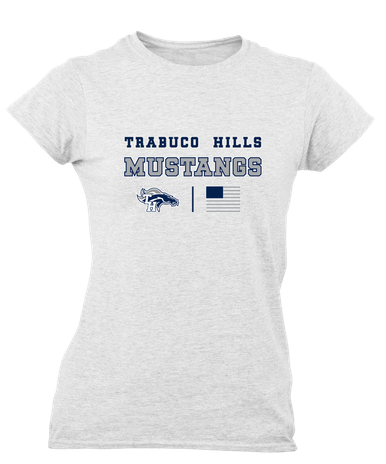 Trabuco Hills Mustangs Spirit Flag Women's Premium SS T-Shirt