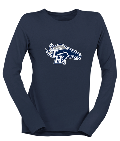 Trabuco Hills Mustangs Mascot #1 Women's LS T-Shirt