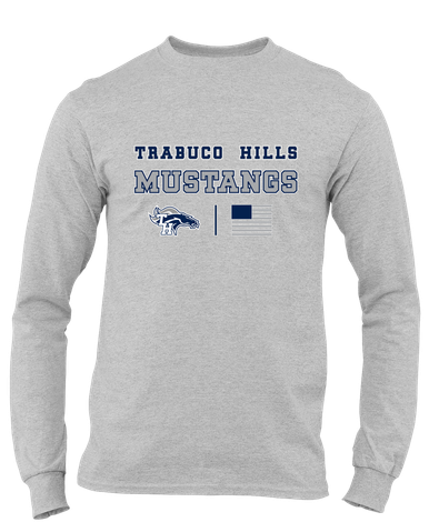 Trabuco Hills Mustangs Spirit Flag Men's Premium LS T-Shirt