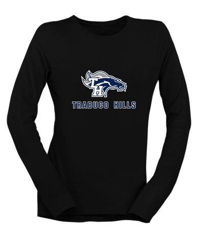 Trabuco Hills Mustangs Mascot #2 Women's Premium LS T-Shirt