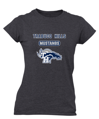 Trabuco Hills Mustangs Mascot #3 Women's Premium SS T-Shirt