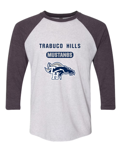 Trabuco Hills Mustangs Mascot #3 Women's Baseball T-Shirt