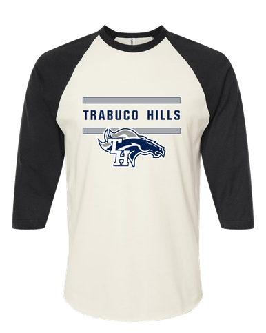 Trabuco Hills Mustangs Mascot #4 Women's Baseball T-Shirt