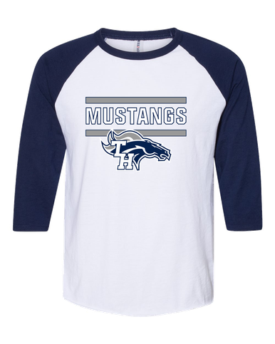 Trabuco Hills Mustangs Mascot #5 Women's Baseball T-Shirt