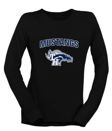 Trabuco Hills Mustangs Mascot #6 Women's LS T-Shirt