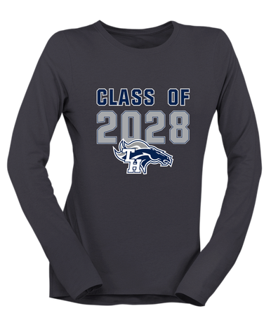 Trabuco Hills Mustangs Class of 2028 Women's Premium LS T-Shirt