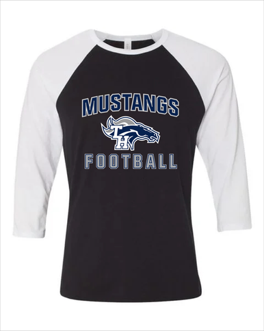 Trabuco Hills Mustangs Football #1 Women's Baseball T-Shirt