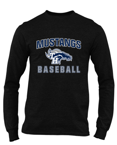 Trabuco Hills Mustangs Baseball #1 Men's Premium LS T-Shirt