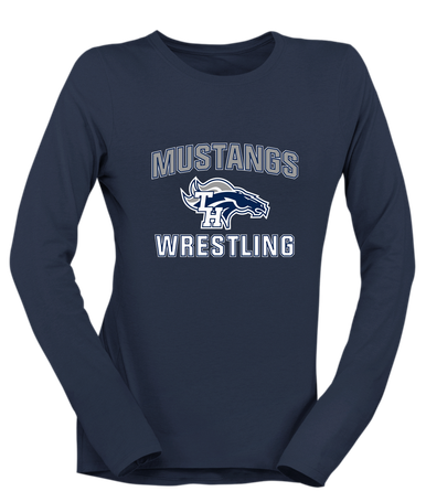 Trabuco Hills Mustangs Wrestling Women's Premium LS T-Shirt