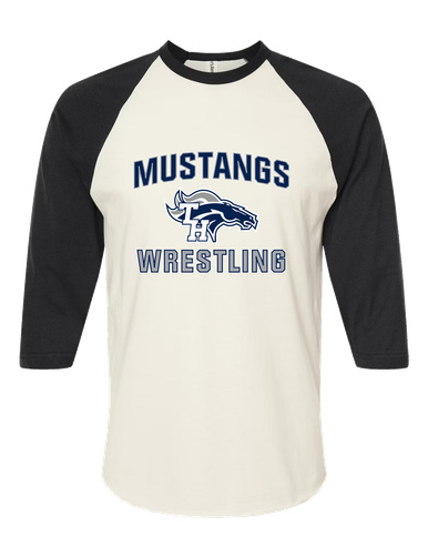 Trabuco Hills Mustangs Wrestling Men's Baseball T-Shirt