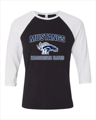 Trabuco Hills Mustangs Marching Band Men's Baseball T-Shirt