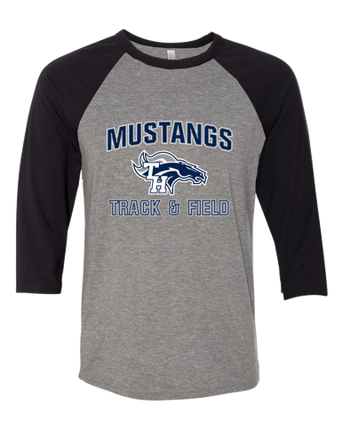 Trabuco Hills Mustangs Track & Field Women's Baseball T-Shirt