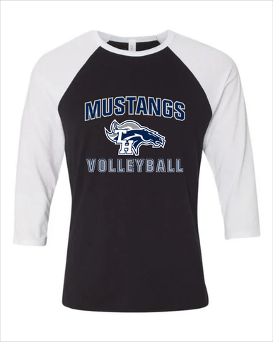 Trabuco Hills Mustangs Volleyball Women's Baseball T-Shirt