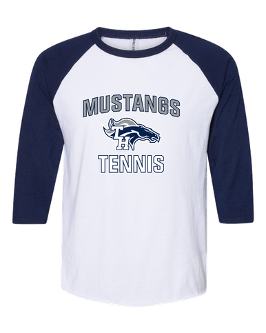 Trabuco Hills Mustangs Tennis Men's Baseball T-Shirt