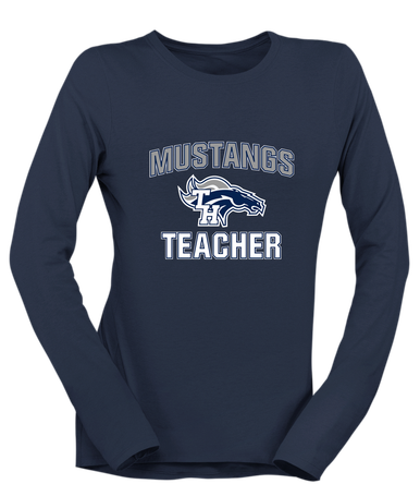 Trabuco Hills Mustangs Teacher Women's LS T-Shirt
