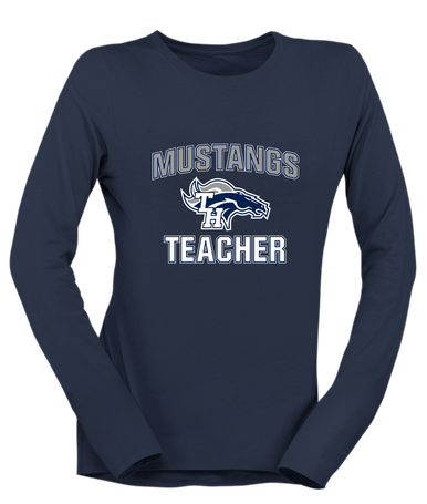 Trabuco Hills Mustangs Teacher Women's Premium LS T-Shirt