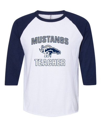 Trabuco Hills Mustangs Teacher Women's Baseball T-Shirt