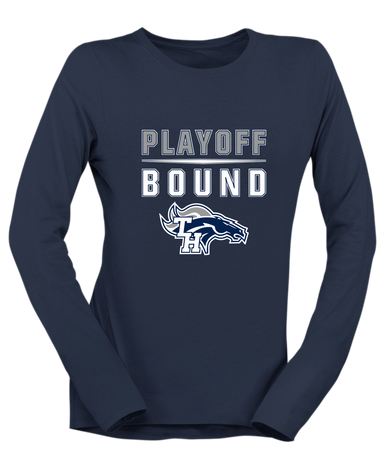 Trabuco Hills Mustangs Playoff Bound Women's Premium LS T-Shirt