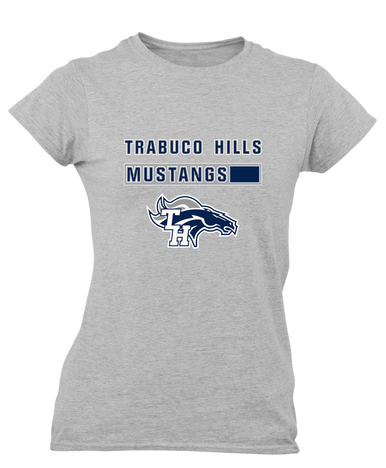 Trabuco Hills Mustangs Mascot #7 Women's Premium SS T-Shirt