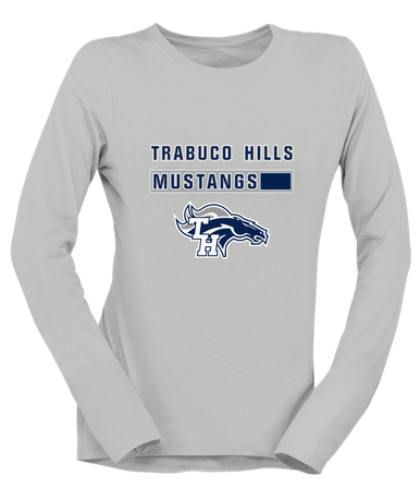 Trabuco Hills Mustangs Mascot #7 Women's Premium LS T-Shirt
