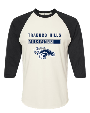 Trabuco Hills Mustangs Mascot #7 Men's Baseball T-Shirt