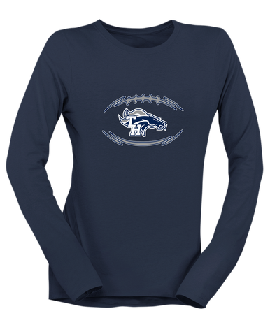 Trabuco Hills Mustangs Football #3 Women's LS T-Shirt